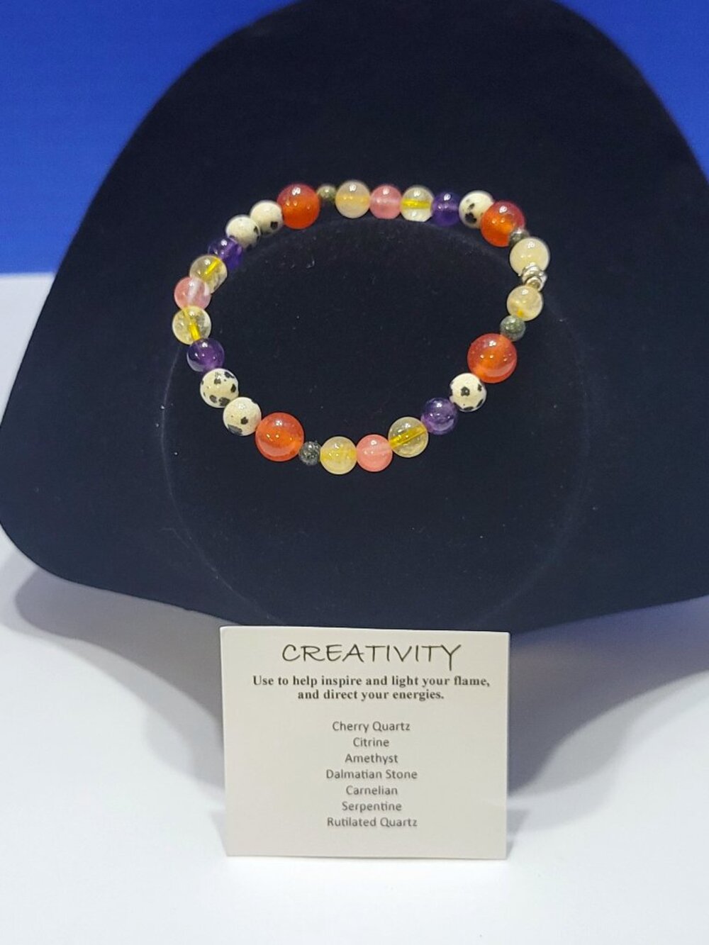 Vintage Multicolored Stone Beaded Power Bracelet for Creativity